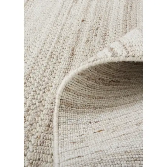 Ivory Wool Hand Woven Stain Resistant Area Rug Photo 9
