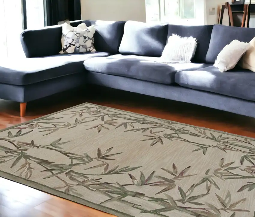 Ivory Wool Handmade Area Rug Photo 1