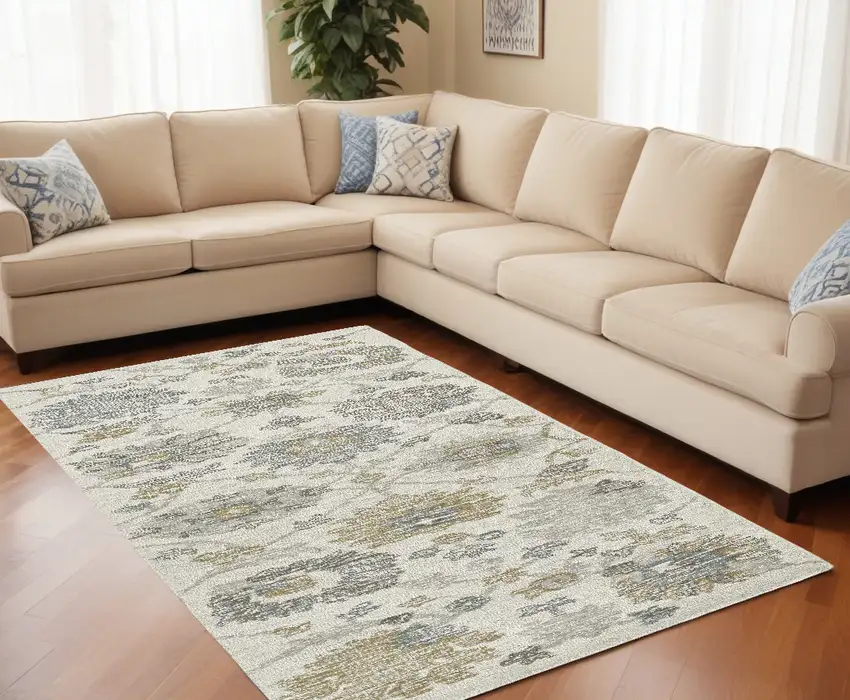 96 X 132 Ivory  Wool Rug Photo 1