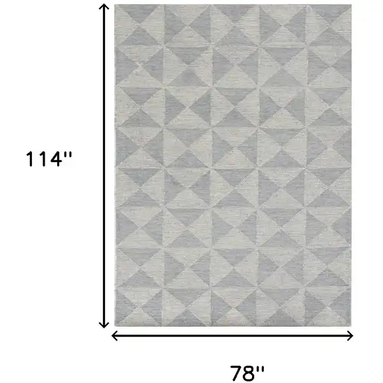 Gray and Light Gray Wool Geometric Hand Tufted Area Rug Photo 3