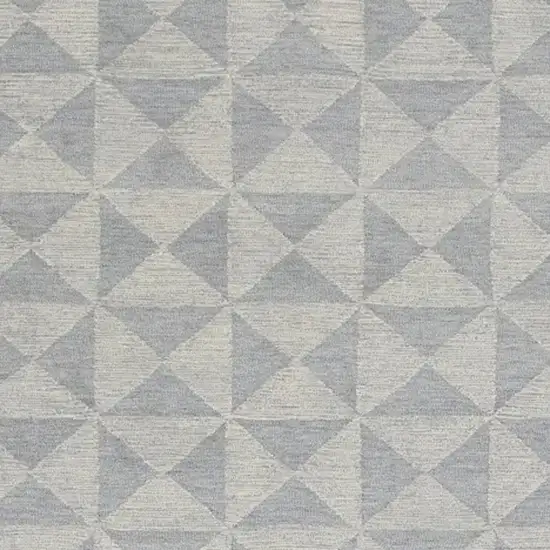 Gray and Light Gray Wool Geometric Hand Tufted Area Rug Photo 4