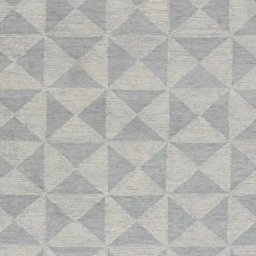 Gray and Light Gray Wool Geometric Hand Tufted Area Rug Photo 4