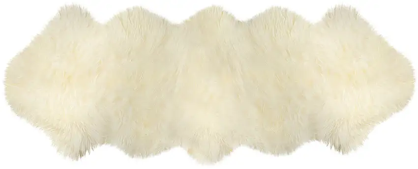 Ivory Wool Sheepskin Handmade Area Rug Photo 1