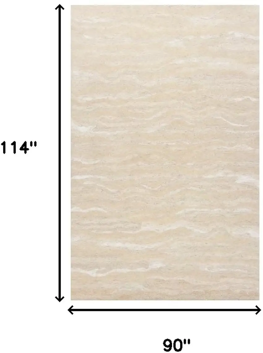 Ivory Wool Hand Tufted Area Rug Photo 3