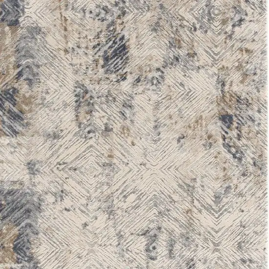 Beige Abstract Printed Area Rug Photo 5