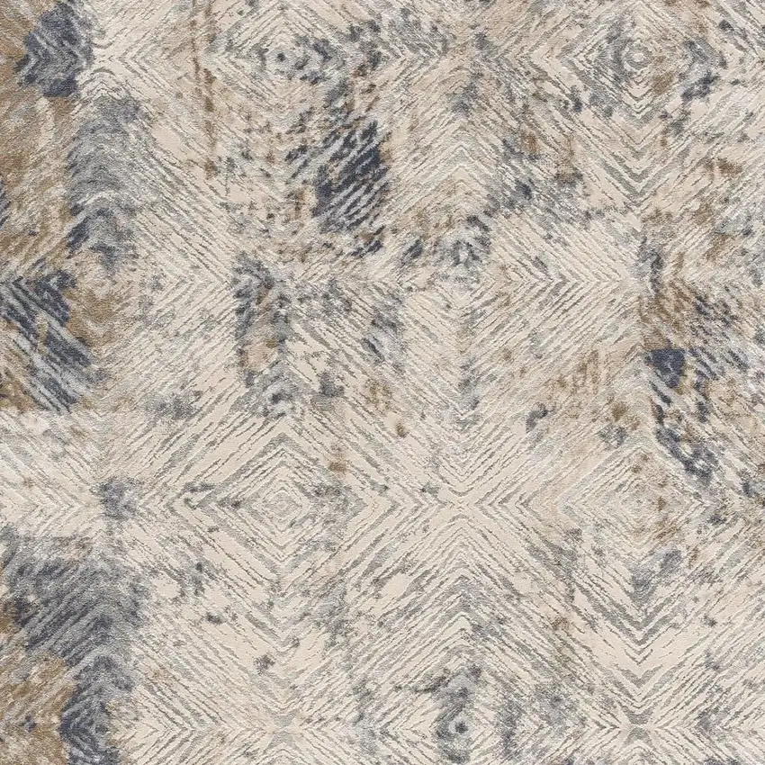 Beige Abstract Printed Area Rug Photo 5