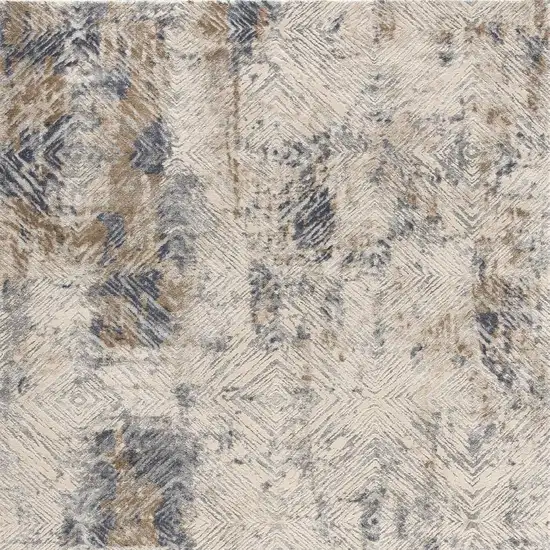 Beige Abstract Printed Area Rug Photo 6