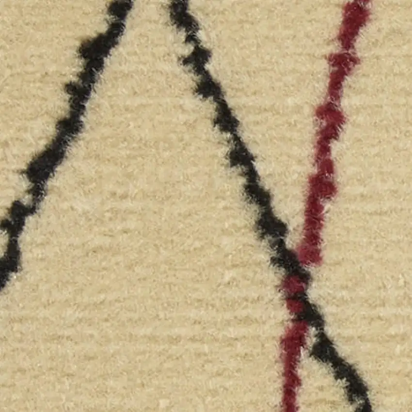 Ivory And Black Floral Area Rug Photo 1