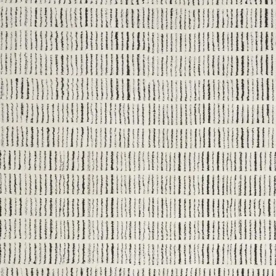 Ivory and Black Geometric Area Rug Photo 4