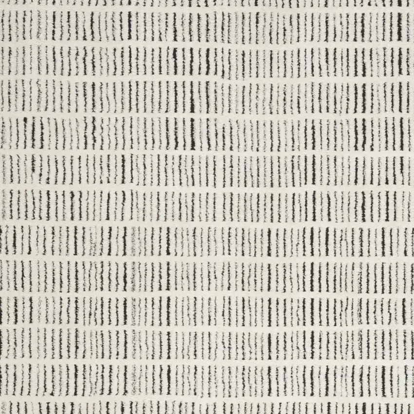 Ivory and Black Geometric Area Rug Photo 4