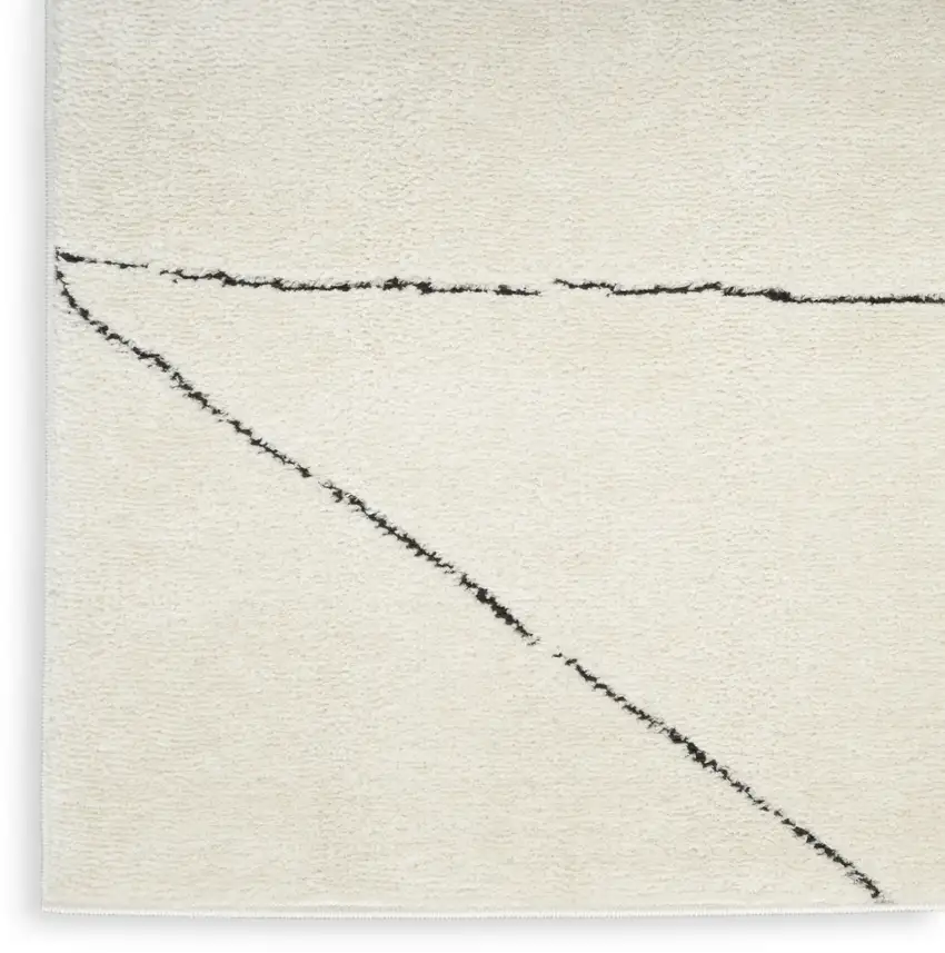 Ivory and Black Geometric Area Rug Photo 9