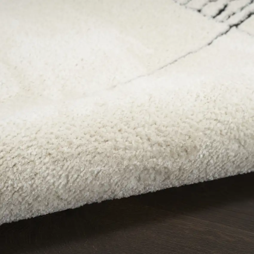 Ivory and Black Geometric Area Rug Photo 8