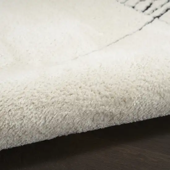 Ivory and Black Geometric Area Rug Photo 7