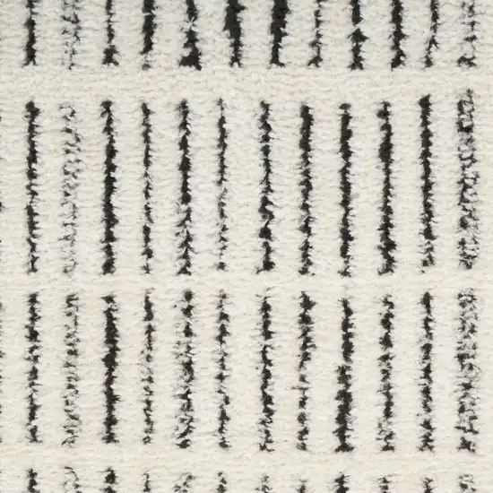 Ivory and Black Geometric Area Rug Photo 9