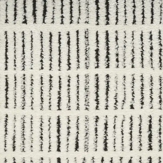 Ivory and Black Geometric Area Rug Photo 5