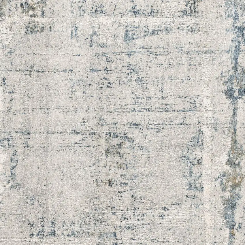 Blue and Ivory Abstract Area Rug Photo 5