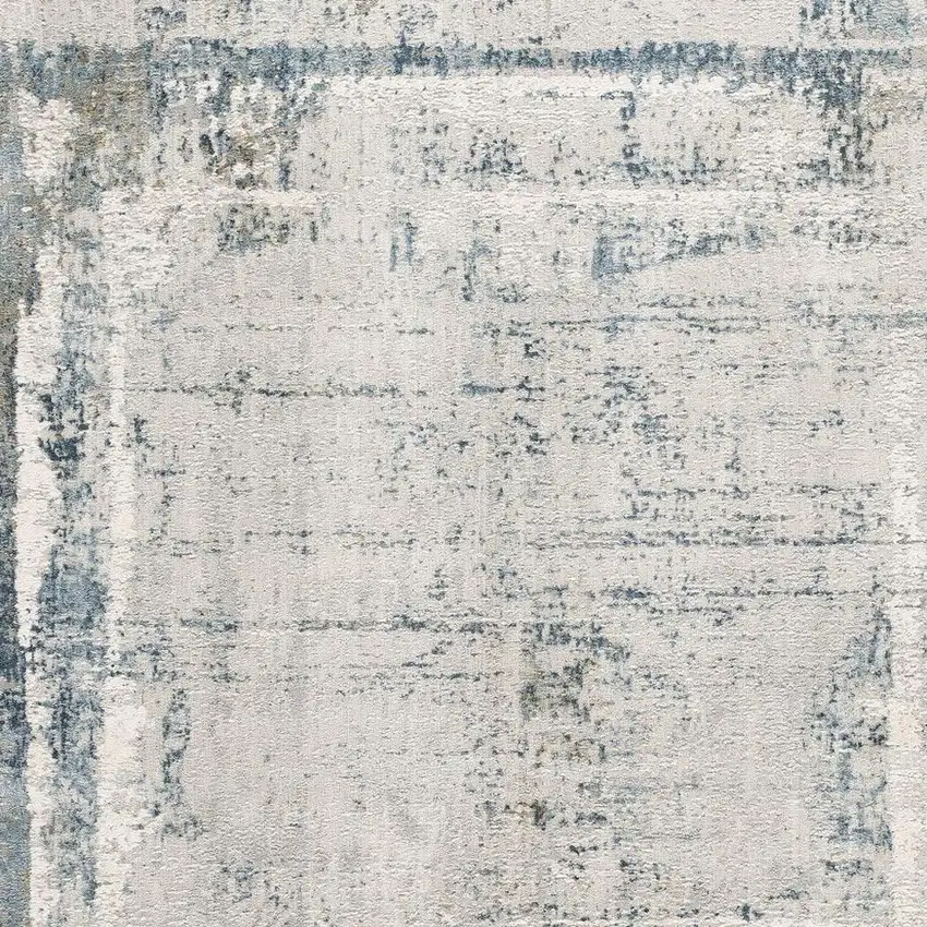 Blue and Ivory Abstract Area Rug Photo 5
