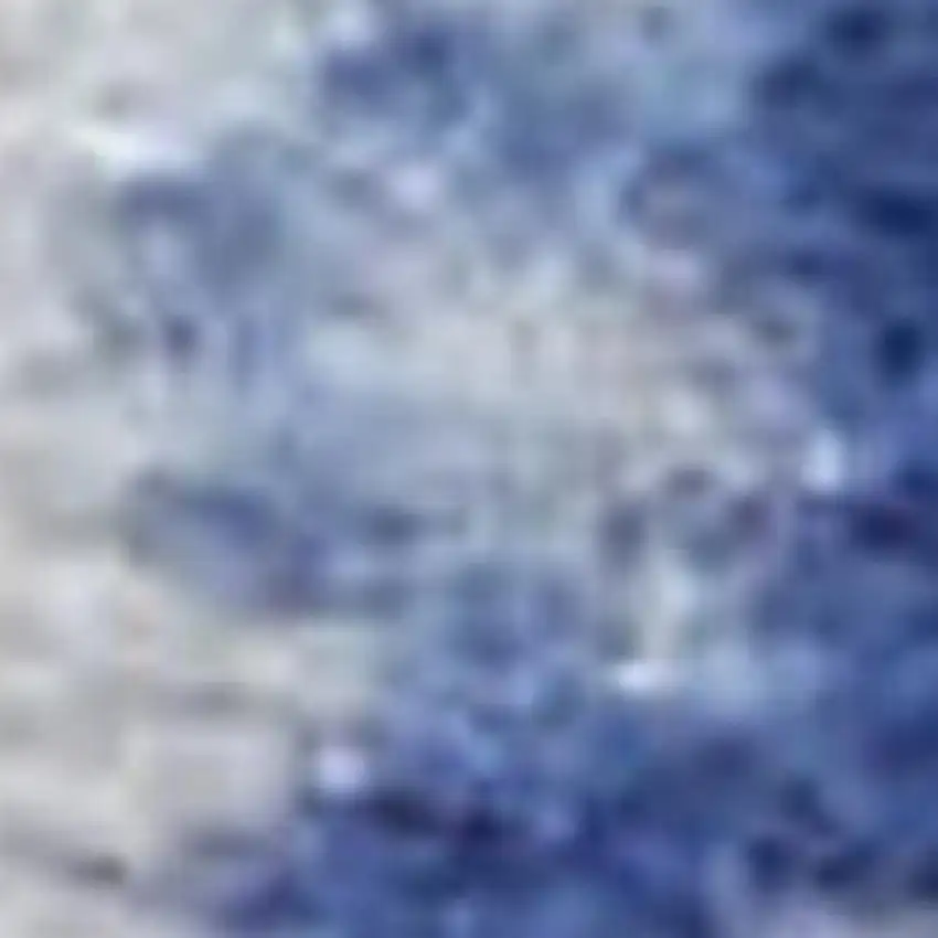 Ivory and Blue Abstract Distressed Area Rug Photo 4