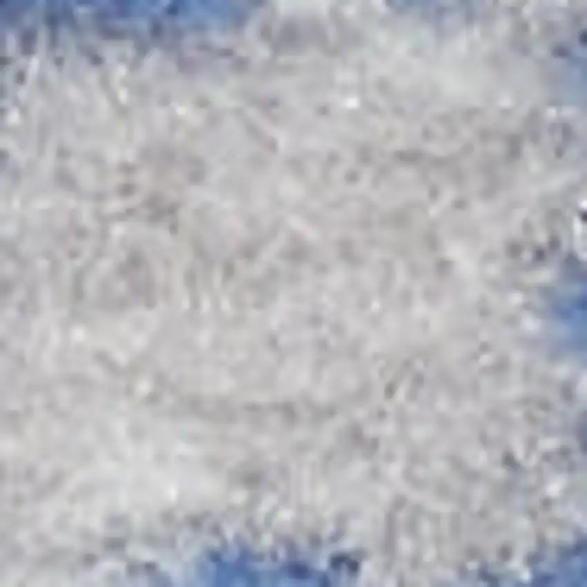 Ivory and Blue Abstract Distressed Area Rug Photo 3