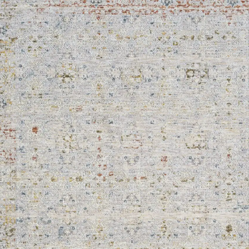 Ivory and Blue Floral Area Rug Photo 5