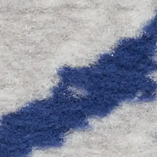 Ivory And Blue Floral Area Rug Photo 1