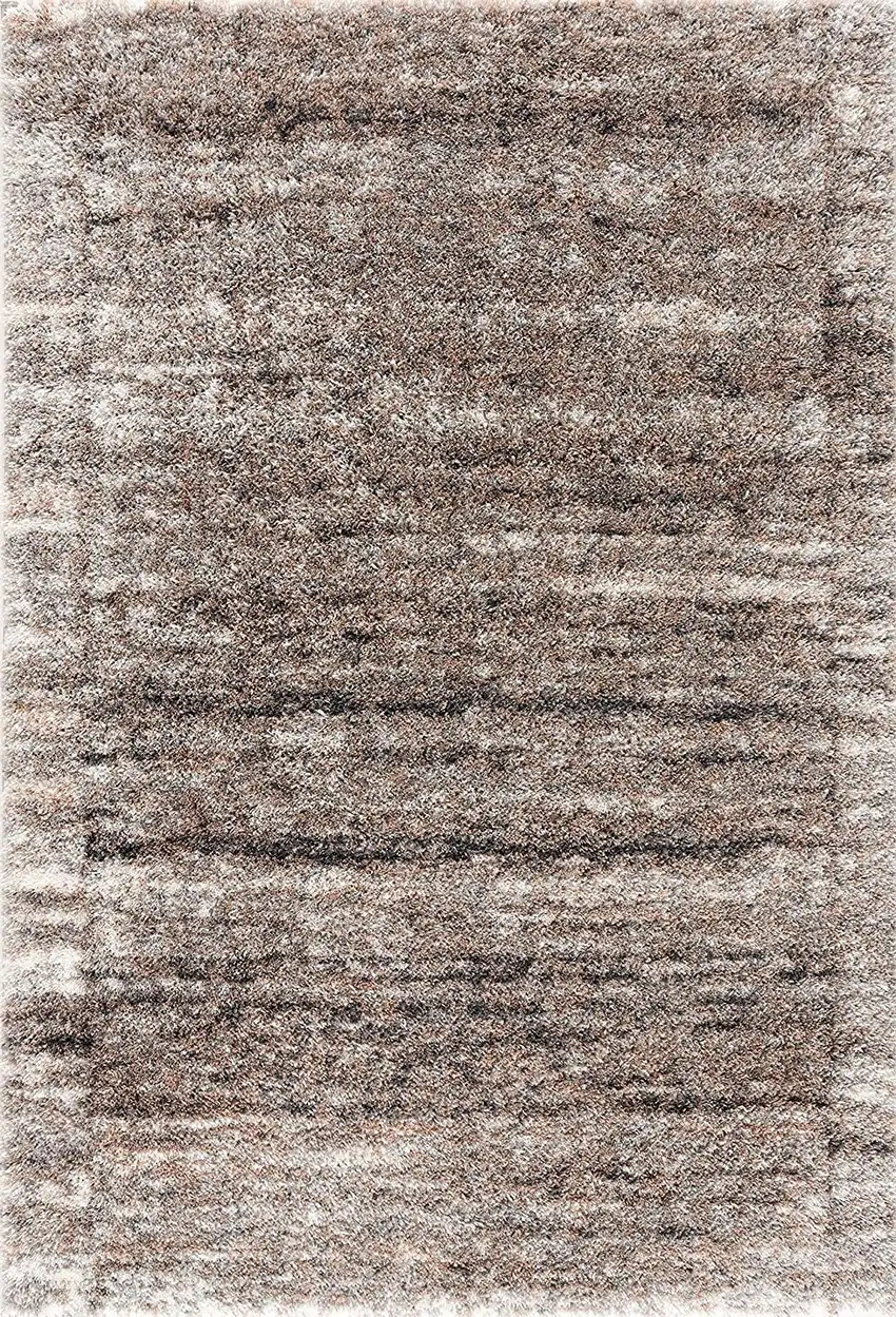 Ivory And Brown Retro Mod Area Rug Photo 6