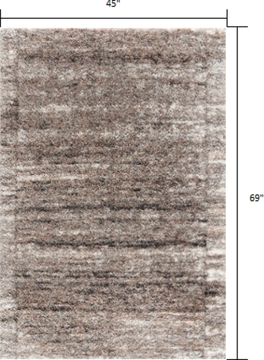 Ivory and Brown Retro Mod Area Rug Photo 3