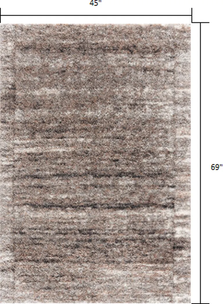 Ivory and Brown Retro Mod Area Rug Photo 3