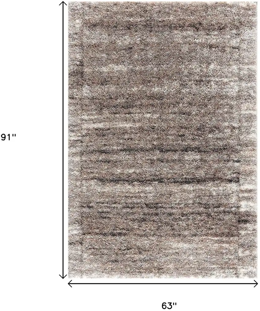 Ivory And Brown Retro Mod Area Rug Photo 3