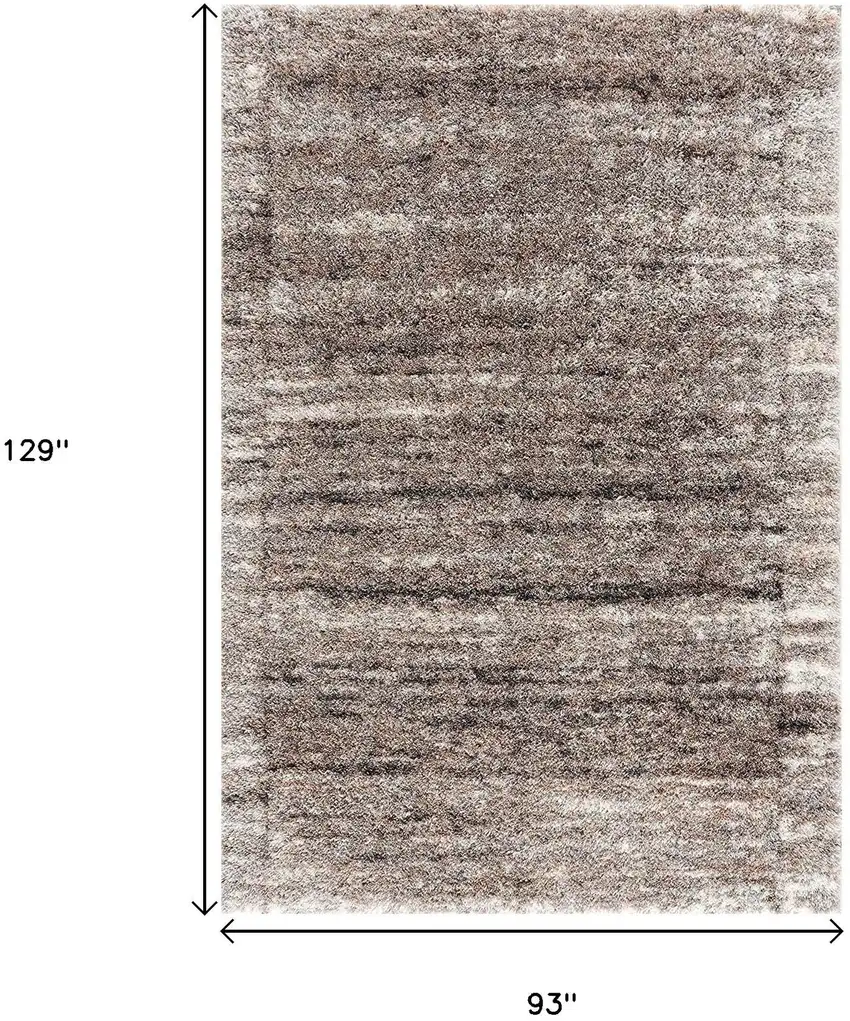 Ivory And Brown Retro Mod Area Rug Photo 3