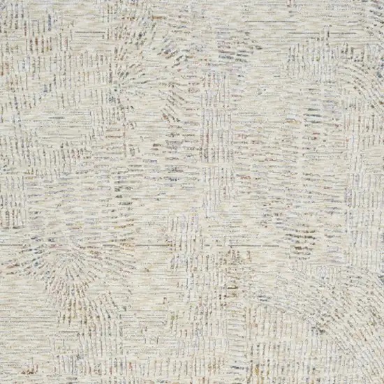 Ivory and Gray Abstract Area Rug Photo 5