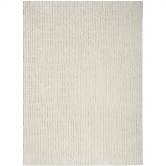 Ivory and Gray Abstract Area Rug Photo 4
