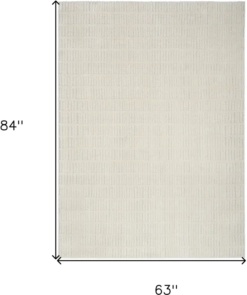 Ivory and Gray Abstract Area Rug Photo 3