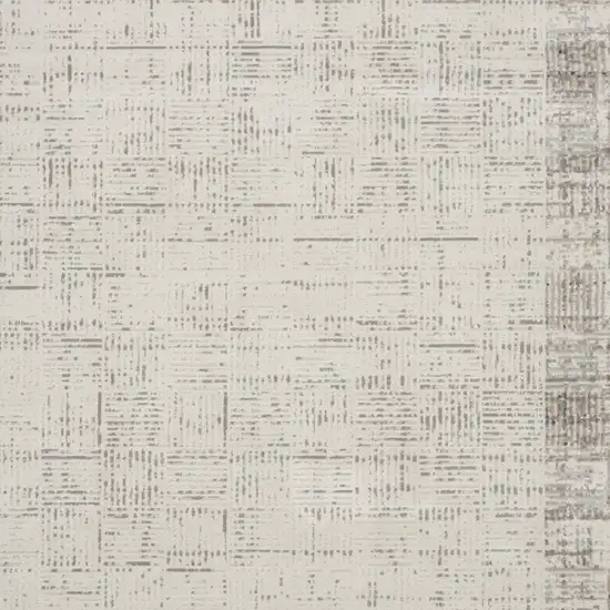 Ivory and Gray Abstract Area Rug Photo 6