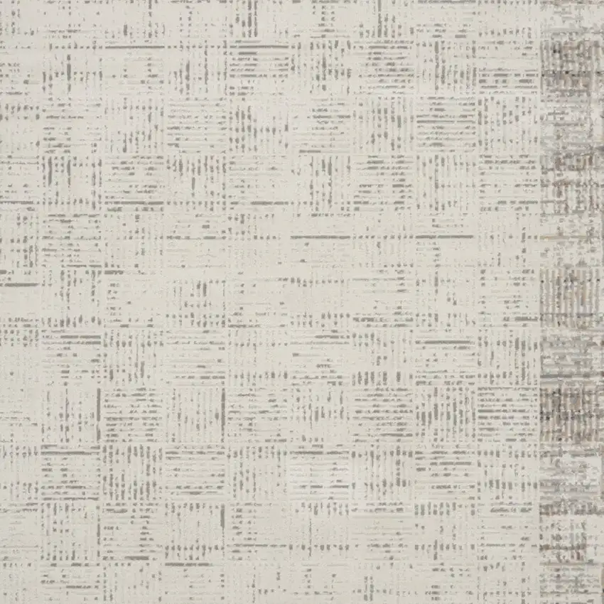 Ivory and Gray Abstract Area Rug Photo 6