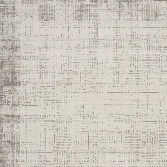 Ivory and Gray Abstract Area Rug Photo 6