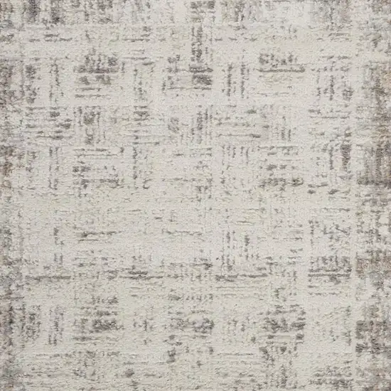 Ivory and Gray Abstract Area Rug Photo 3