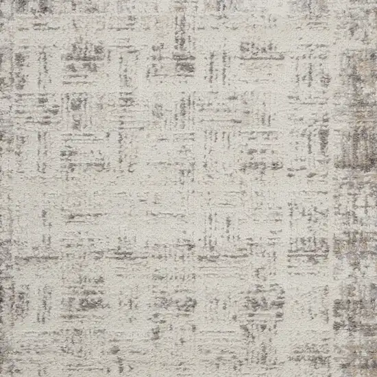 Ivory and Gray Abstract Area Rug Photo 8
