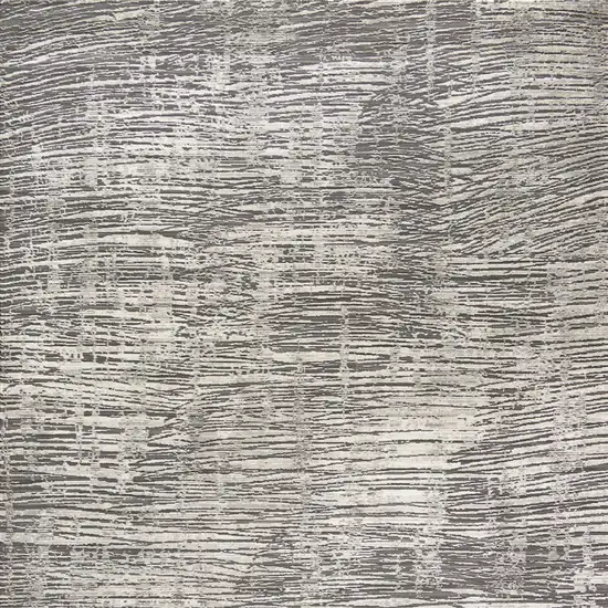 Ivory and Gray Abstract Non Skid Area Rug Photo 8