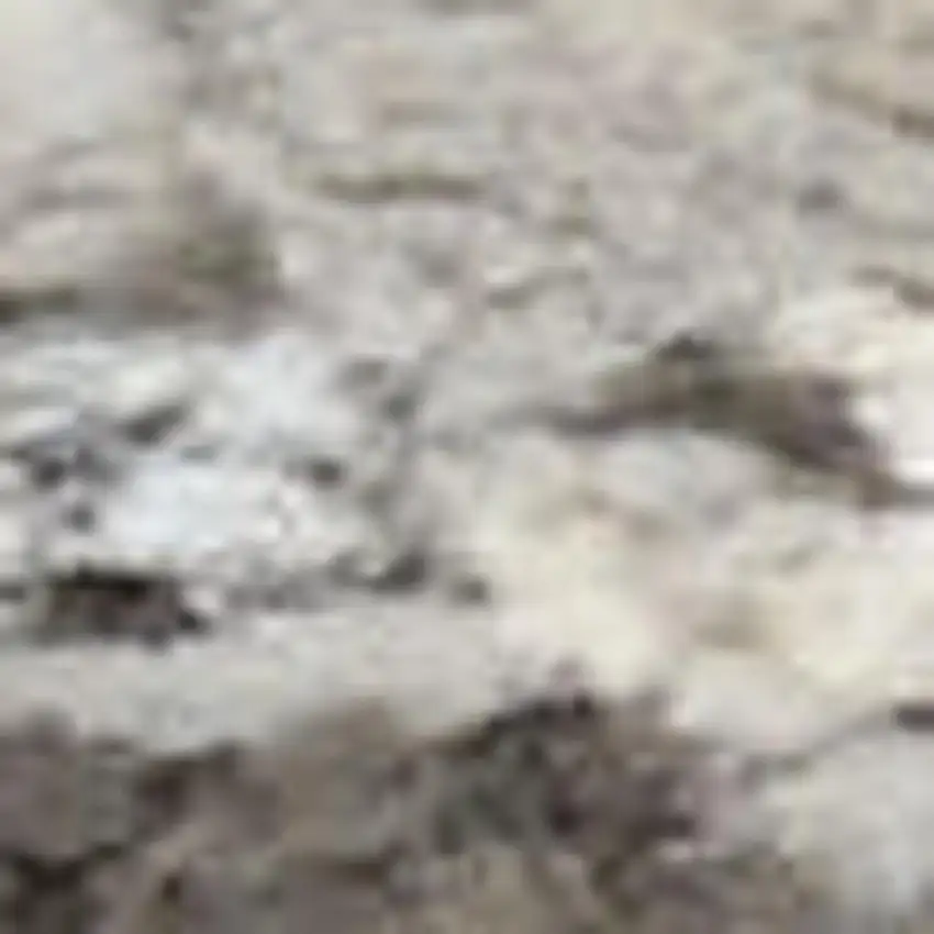 Ivory and Gray Abstract Non Skid Area Rug Photo 4