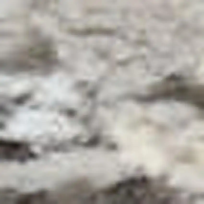 Ivory and Gray Abstract Non Skid Area Rug Photo 1