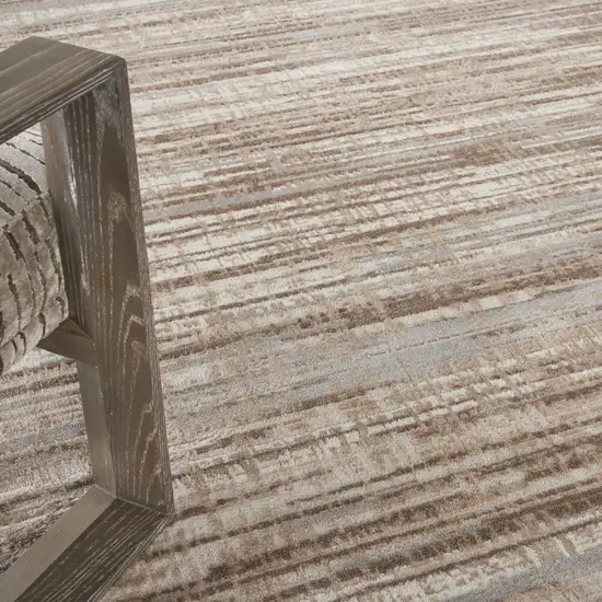 Ivory and Gray Abstract Non Skid Area Rug Photo 7