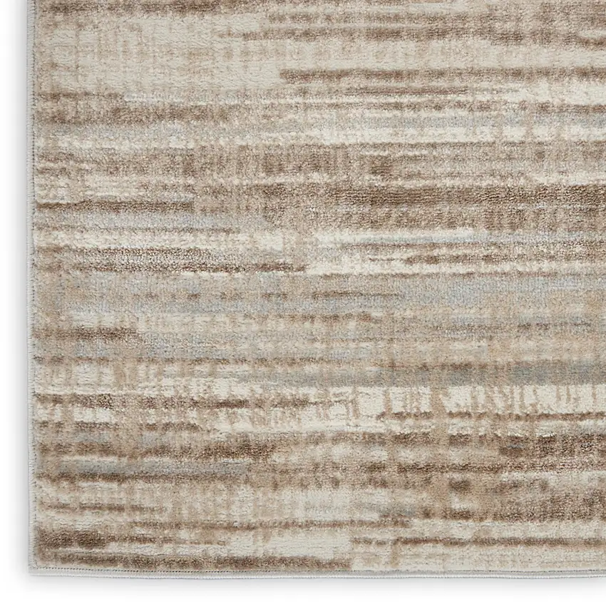 Ivory and Gray Abstract Non Skid Area Rug Photo 7