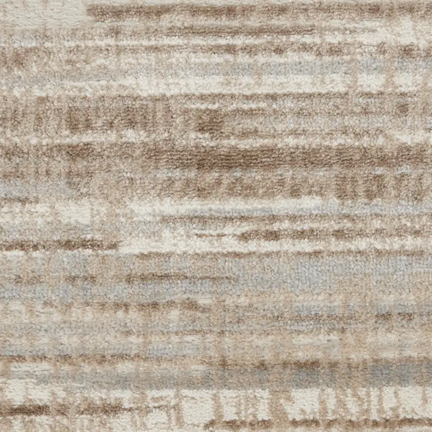 Ivory and Gray Abstract Non Skid Area Rug Photo 7