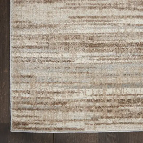 Ivory and Gray Abstract Non Skid Area Rug Photo 7