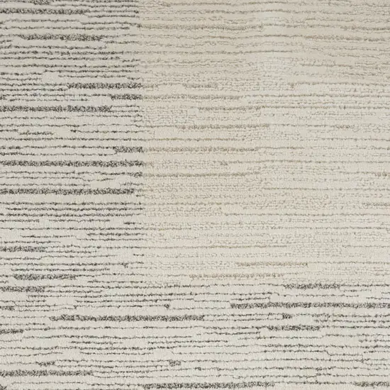 Ivory and Gray Abstract Power Loom Area Rug Photo 1