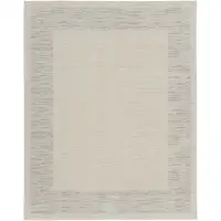 Photo of Ivory and Gray Abstract Power Loom Area Rug