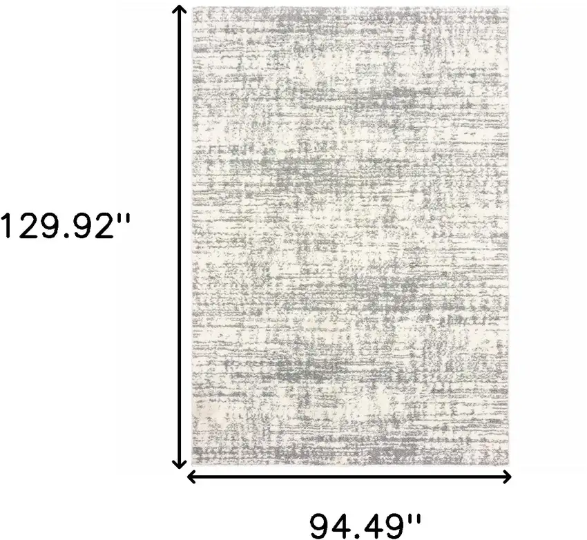 Ivory And Gray Abstract Strokes Area Rug Photo 3