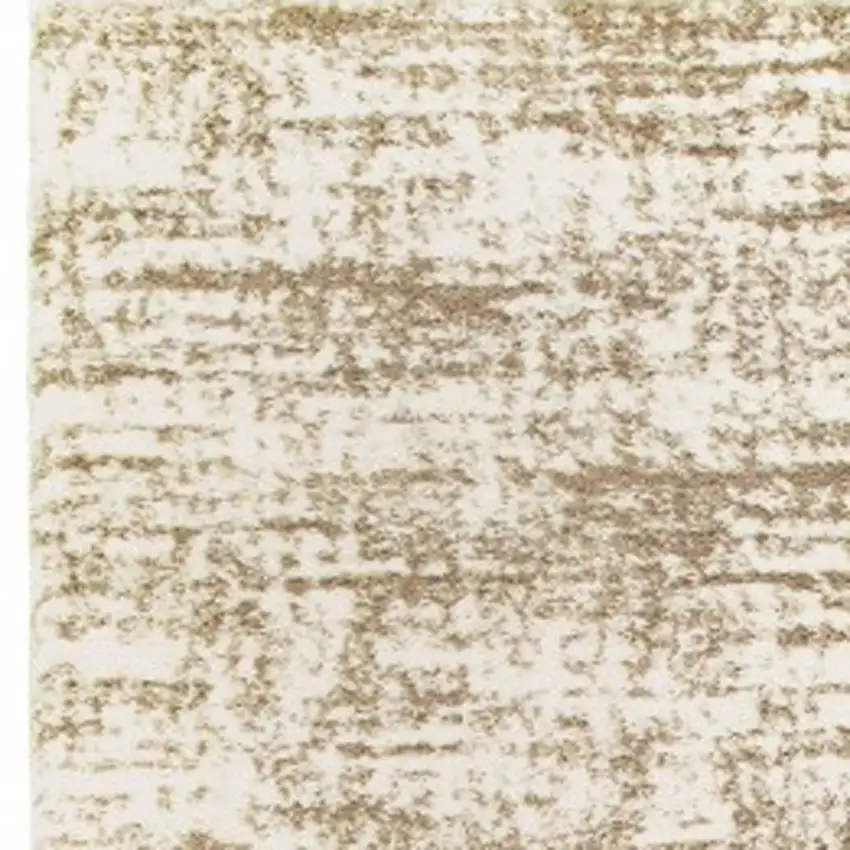 2' X 8' Ivory And Gray Abstract Strokes Runner Rug Photo 6