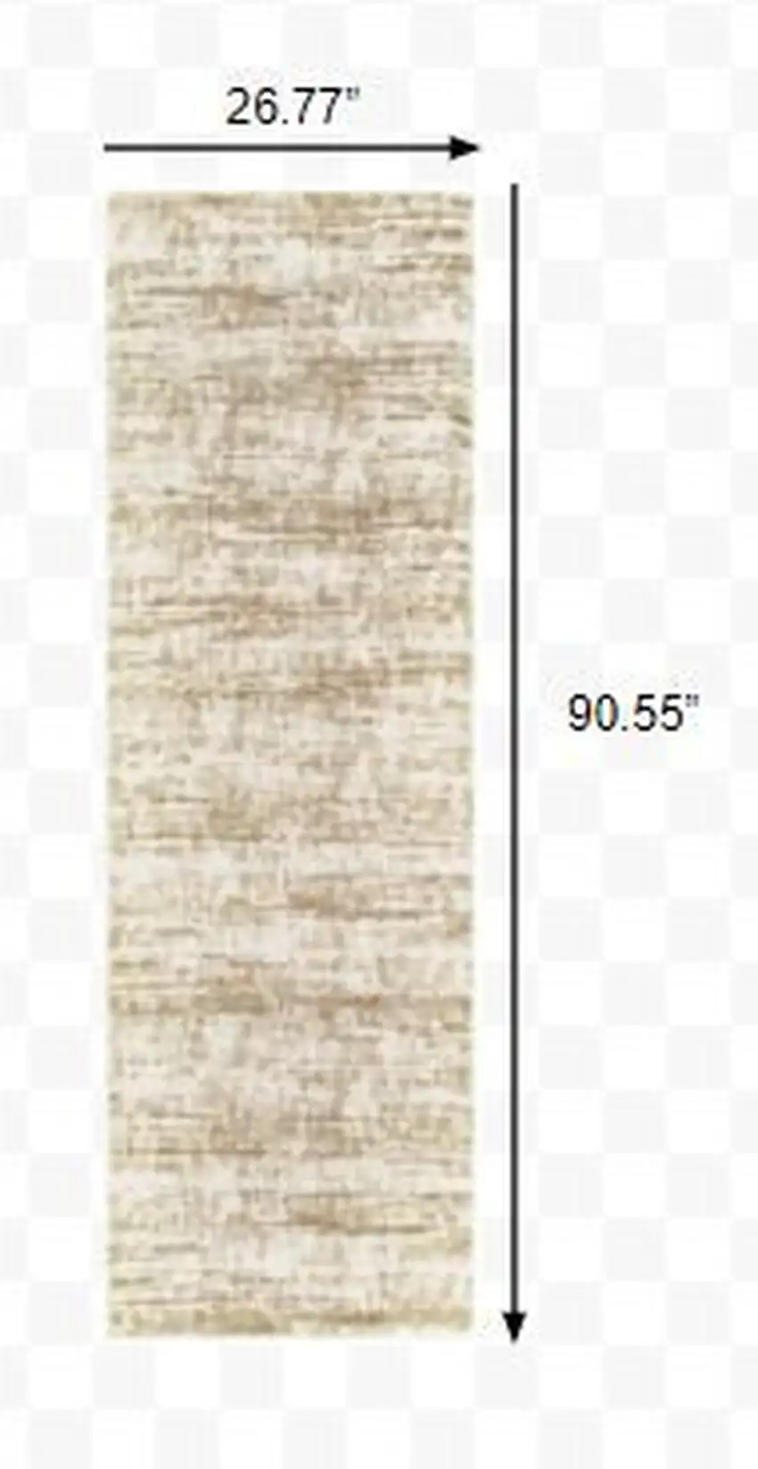 2' X 8' Ivory And Gray Abstract Strokes Runner Rug Photo 7
